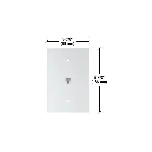 Clear Telephone Jack Acrylic Mirror Plate