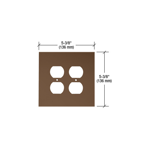 CRL PMP203BRZ Bronze Double Duplex Acrylic Mirror Plate