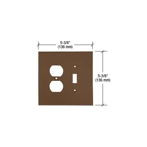 Bronze Duplex Toggle Combo Acrylic Mirror Plate