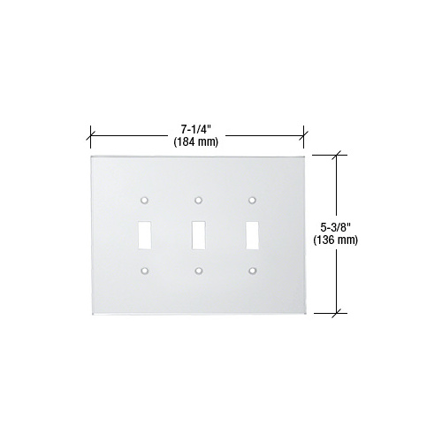 CRL PMP301 Clear Triple Toggle Acrylic Mirror Plate