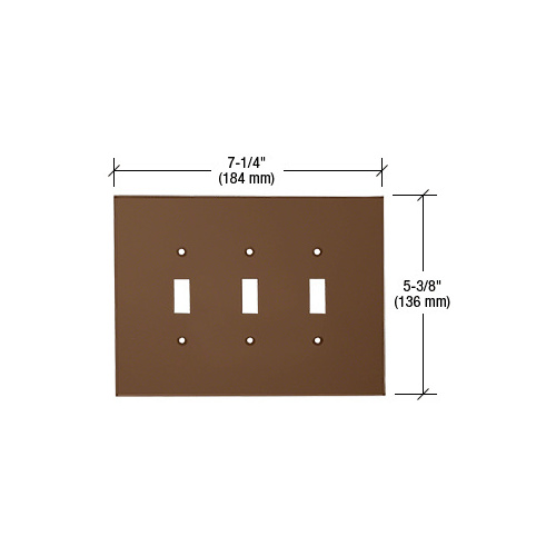 Bronze Triple Toggle Acrylic Mirror Plate