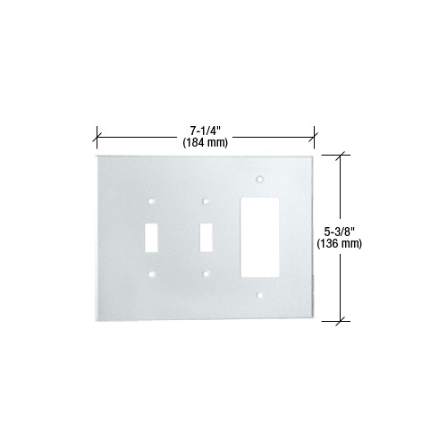 CRL PMP306 Clear Double Toggle Switch Single Designer Acrylic Mirror Plate