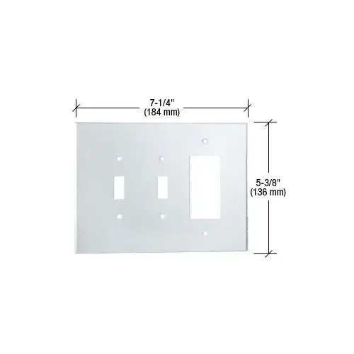 Clear Double Toggle Switch Single Designer Acrylic Mirror Plate