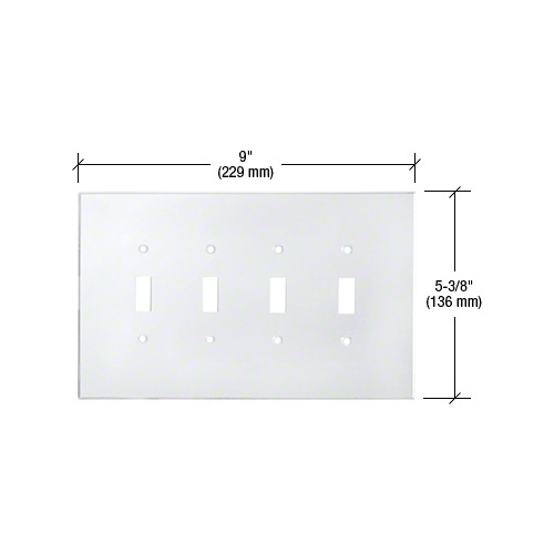 CRL PMP401 Clear Quad Toggle Acrylic Mirror Plate