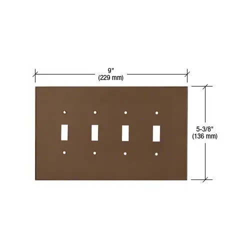 Bronze Quad Toggle Acrylic Mirror Plate