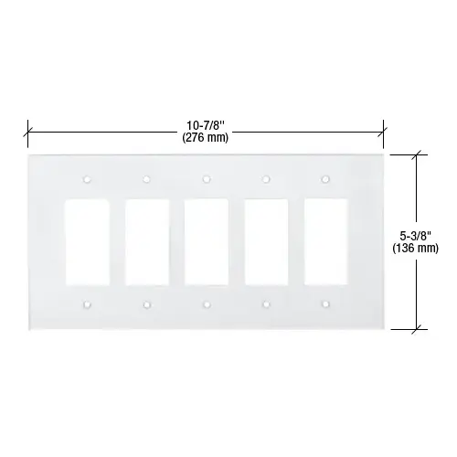 Clear Five Gang Designer Acrylic Mirror Plate