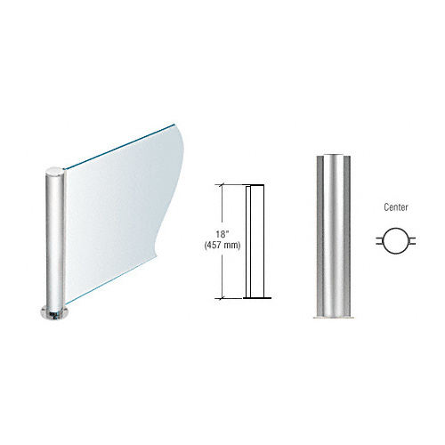 CRL PP0818CPS Polished Stainless 18" Round PP08 Elegant Series Counter/Partition Center Post
