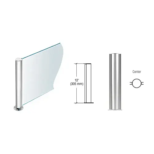 Polished Stainless 12" Round PP08 Elegant Series Counter/Partition Center Post