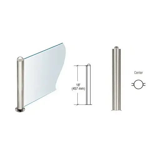 Polished Stainless 18" Round PP09 Elegant Series Counter/Partition Center Post