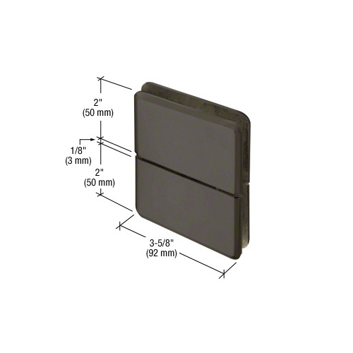 CRL PPH020RB Oil Rubbed Bronze Prima 02 Series Glass-To-Glass Mount Hinge
