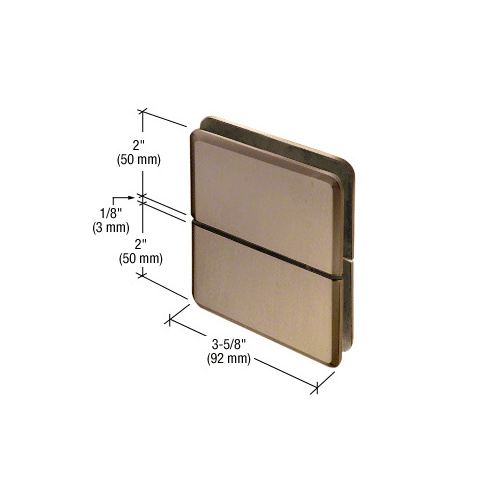 CRL PPH02BBRZ Brushed Bronze Prima 02 Series Glass-To-Glass Mount Hinge