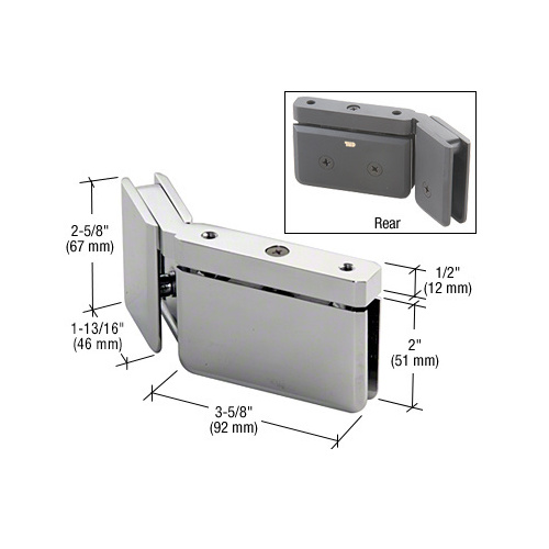 Brushed Nickel LH 135 Degree Prima Hinge with U-Clamp