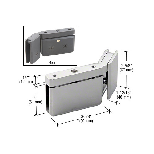 Brushed Nickel RH 135 Degree Prima Hinge with U-Clamp