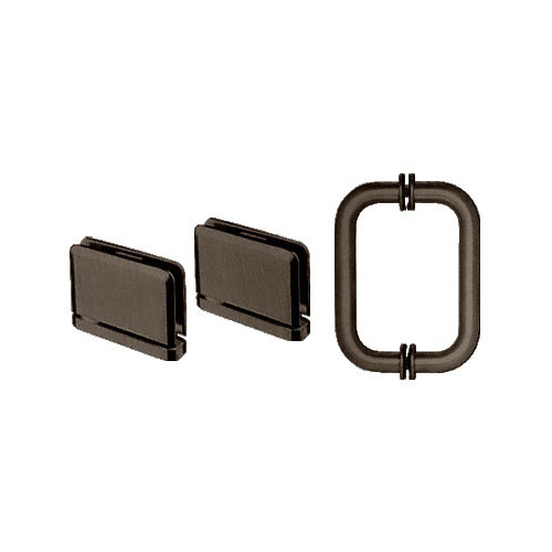 Oil Rubbed Bronze Prima Shower Pull and Hinge Set