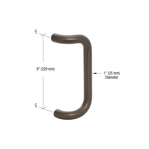 CRL PR0322209 Bronze 9" Centerline to Centerline Pull Handle