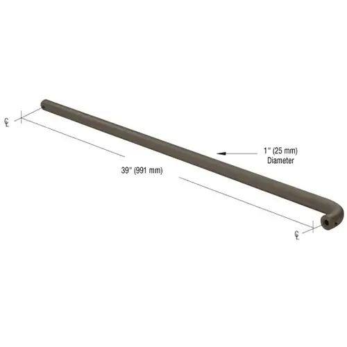 Bronze Astral Push Bar for 42" Door