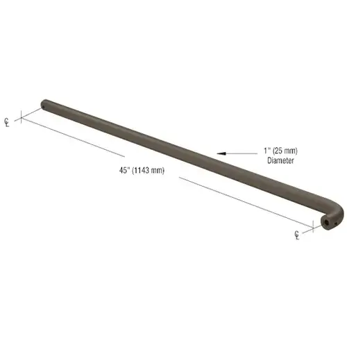 Bronze Astral Push Bar for 48" Door