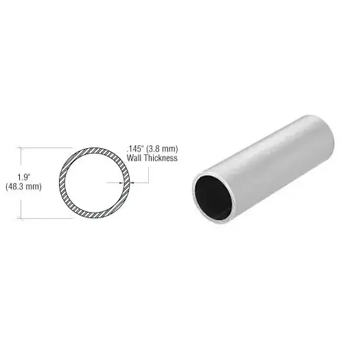 CRL PR15BS20 316 Brushed Stainless 1-1/2" Schedule 40 Pipe Rail Tubing - 240"