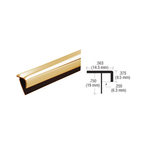 Brass Plastic Reflective Outside Corner -  84" Length - pack of 10