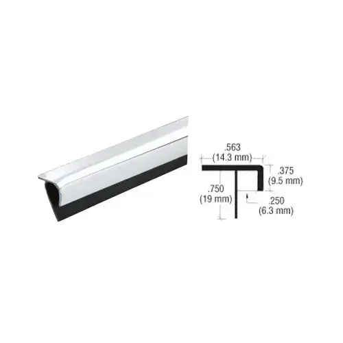 Chrome Plastic Reflective Outside Corner -  60" Length - pack of 50