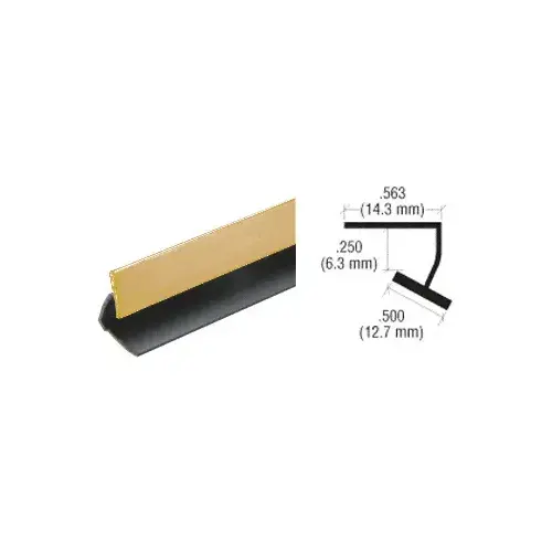 Brass Plastic Reflective Inside Corner -  12" Stock Length