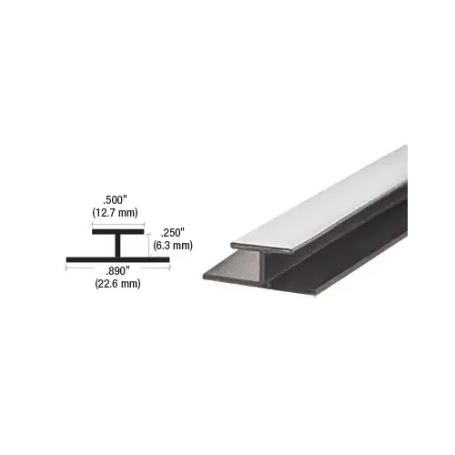 Chrome Plastic Reflective Divider Bar -  48" Stock Length - pack of 5