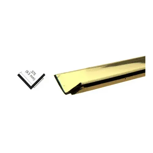 Brass 3/8" Plastic Reflective Inside Angle Molding -  84" Length - pack of 25