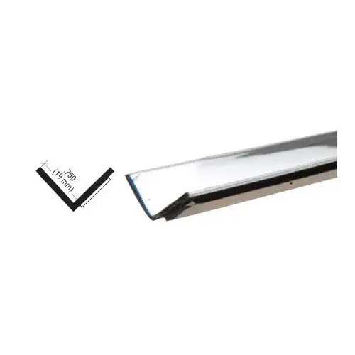 Chrome Plastic 3/4" Reflective Inside Angle -  84" Length