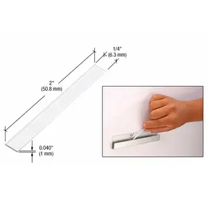 CRL PSB040-XCP100 Clear .040" x 1/4" x 2" Plastic Setting Blocks - pack of 100
