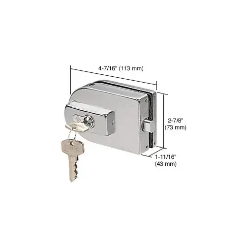 Brushed Stainless PTH Series Glass Mounted Patch Lock