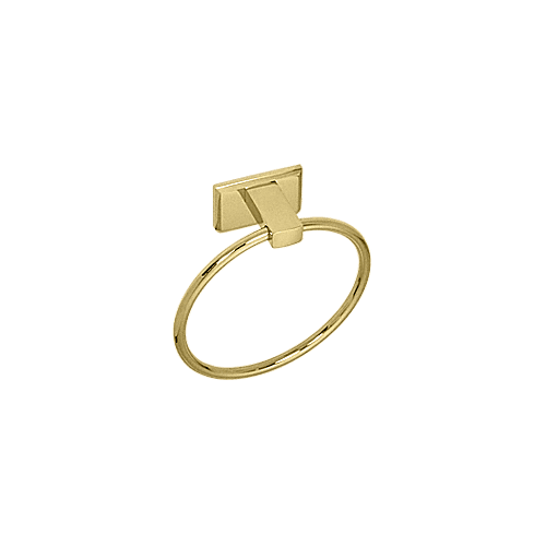 CRL P1N820BR Brass Pinnacle Series Towel Ring