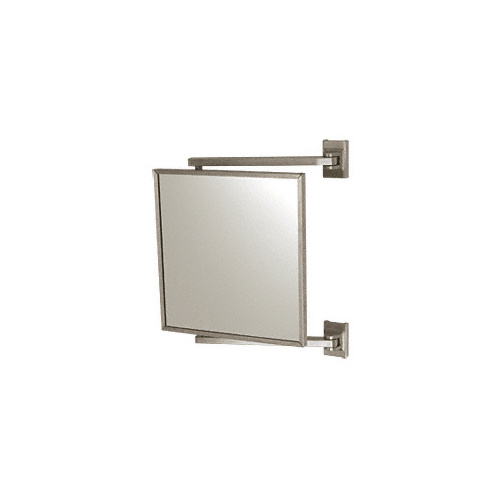 CRL PV11BN Brushed Nickel 11" x 11" Pivot-N-Vue Double Hinged Mirror