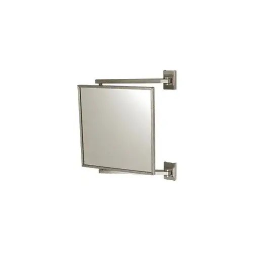 Brushed Nickel 11" x 11" Pivot-N-Vue Double Hinged Mirror