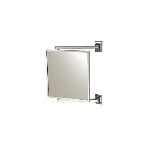 Polished Chrome 11" x 11" Pivot-N-Vue Double Hinged Mirror