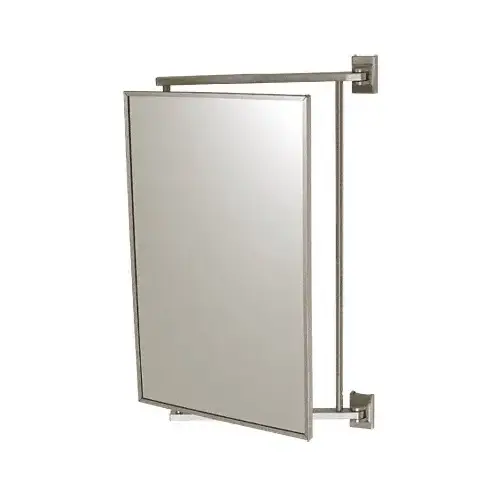 CRL PV14BN Brushed Nickel 14" x 22" Pivot-N-Vue Double Hinged Mirror