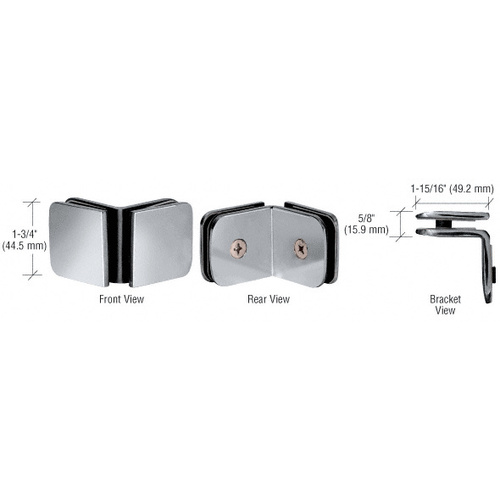 CRL R0M91CH Polished Chrome Roman Series 90 Degree Glass-to-Glass Clamp