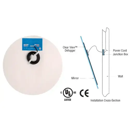 Clear View R15 15" Round Mirror Defogger