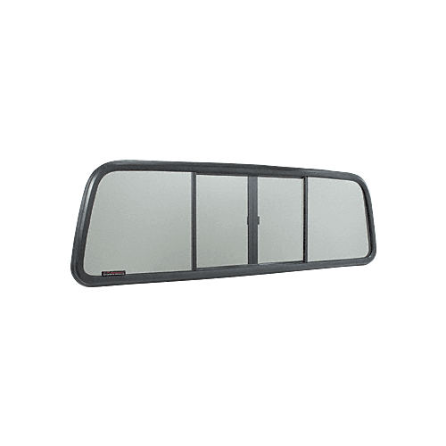 CRL 7130ET OEM Replacement Duo-Vent Four Panel Slider With Light Green Glass for 1973-1996 Ford F-Series