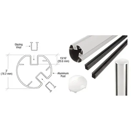 Sky White AWS 3" Diameter Round 135 Degree 60" Post Kit