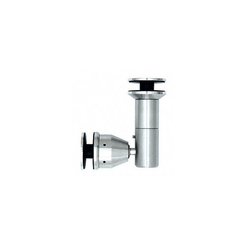 Polished Stainless 90 Degree Swivel Glass-to-Glass Fitting for 1/2" Glass
