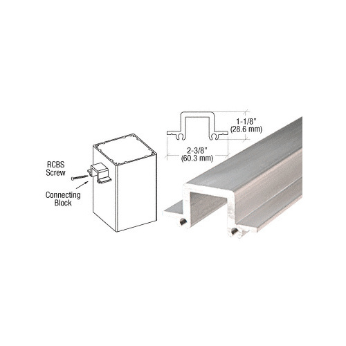 1" Standard Post Rail Connecting Block Chromate