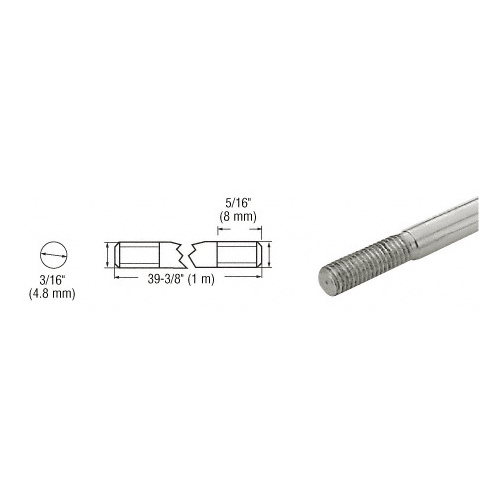 Stainless Steel Rod for Rod Display System Polished Chrome