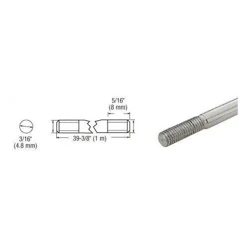 Stainless Steel Rod for Rod Display System Polished Chrome