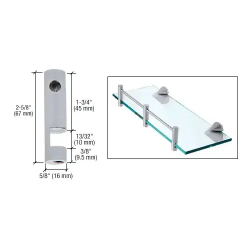 CRL RDB1BN Brushed Nickel Left Hand Rod Support