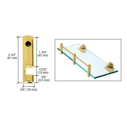 Brass Left Hand Rod Support