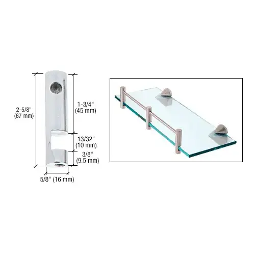 CRL RDB1CH Chrome Left Hand Rod Support