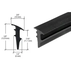CRL RG12100 Black 1/2" Roll-In Glazing Gasket - 100 ft Roll