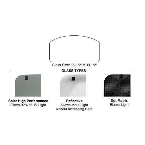 /SFC 17 x 32 Genesis Sunroof Solar High Performance Glass with Hardware