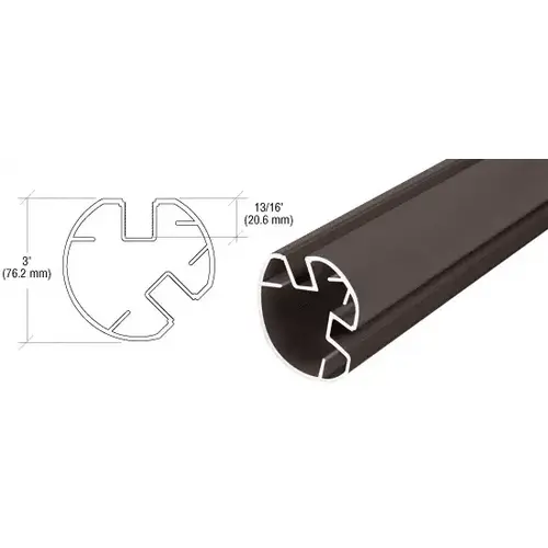 Matte Bronze AWS 3" Diameter Round 135 Degree Post Only - 241"