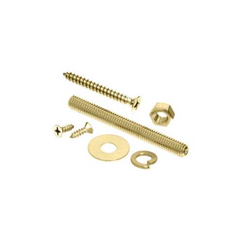 Polished Brass Replacement Screw Packs for Bar Mount Foot Railing Brackets